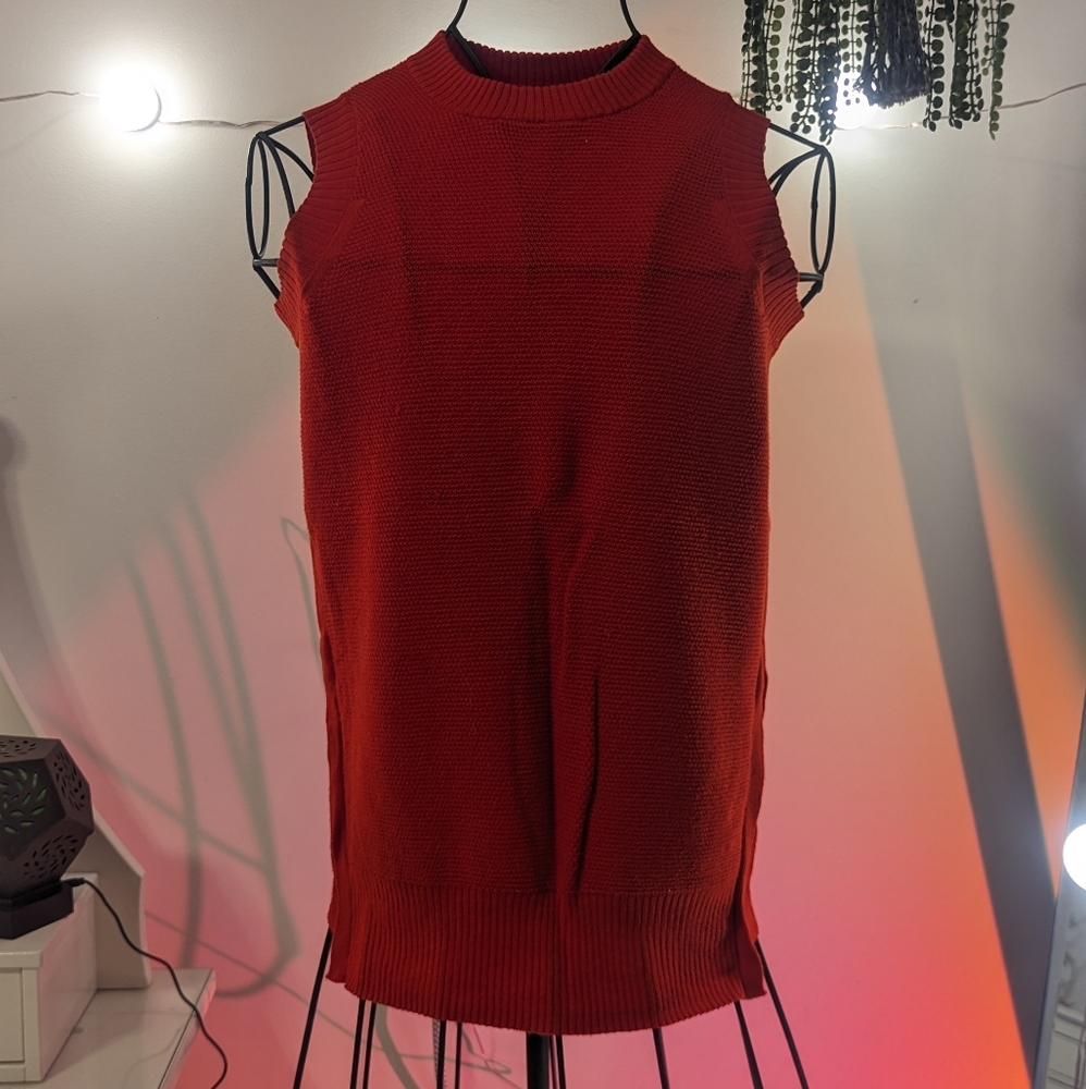 Joe Fresh red knit sweater tank